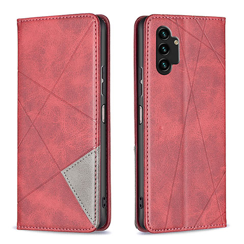 Funda de Cuero Cartera con Soporte Carcasa B07F para Samsung Galaxy A13 4G Rojo