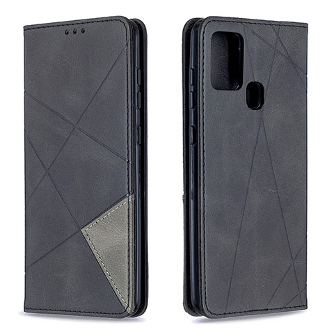 Funda de Cuero Cartera con Soporte Carcasa B07F para Samsung Galaxy A21s Negro