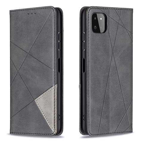 Funda de Cuero Cartera con Soporte Carcasa B07F para Samsung Galaxy A22 5G Negro