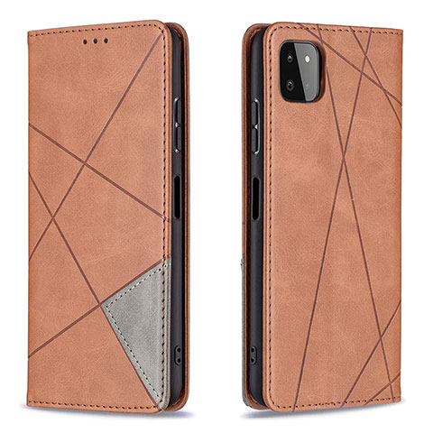 Funda de Cuero Cartera con Soporte Carcasa B07F para Samsung Galaxy A22s 5G Marron