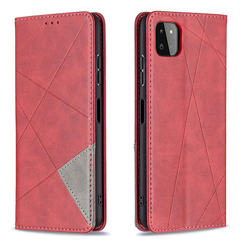 Funda de Cuero Cartera con Soporte Carcasa B07F para Samsung Galaxy A22s 5G Rojo