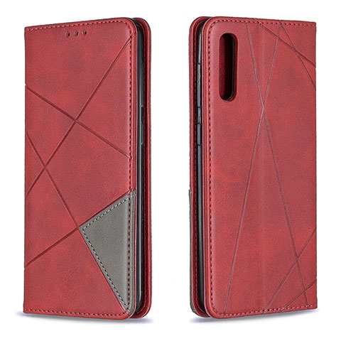 Funda de Cuero Cartera con Soporte Carcasa B07F para Samsung Galaxy A30S Rojo