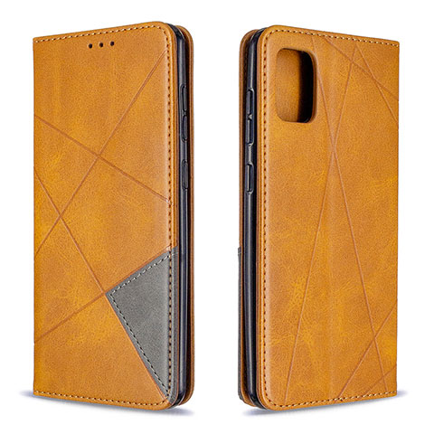 Funda de Cuero Cartera con Soporte Carcasa B07F para Samsung Galaxy A31 Marron Claro