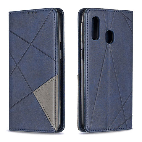 Funda de Cuero Cartera con Soporte Carcasa B07F para Samsung Galaxy A40 Azul