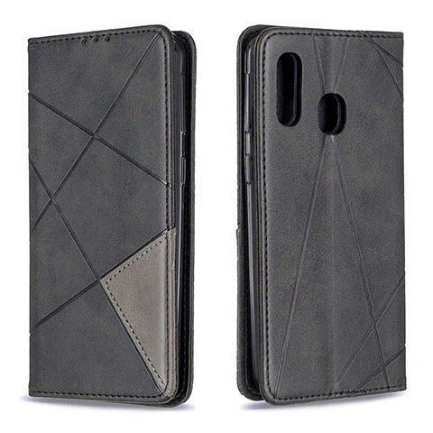 Funda de Cuero Cartera con Soporte Carcasa B07F para Samsung Galaxy A40 Negro