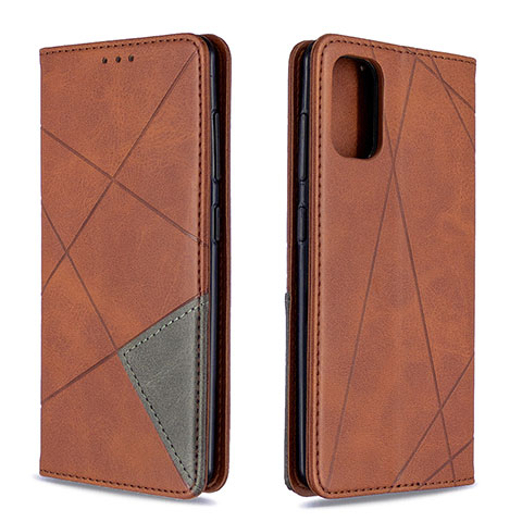 Funda de Cuero Cartera con Soporte Carcasa B07F para Samsung Galaxy A41 Marron