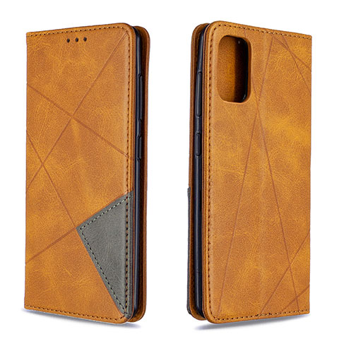 Funda de Cuero Cartera con Soporte Carcasa B07F para Samsung Galaxy A41 Marron Claro