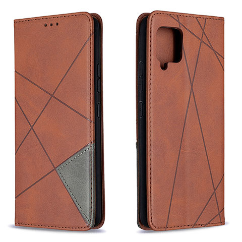 Funda de Cuero Cartera con Soporte Carcasa B07F para Samsung Galaxy A42 5G Marron