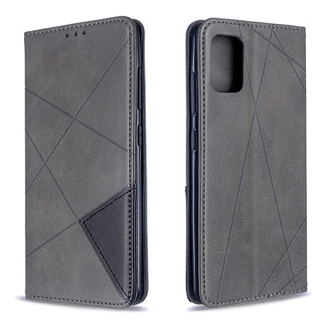 Funda de Cuero Cartera con Soporte Carcasa B07F para Samsung Galaxy A51 4G Gris