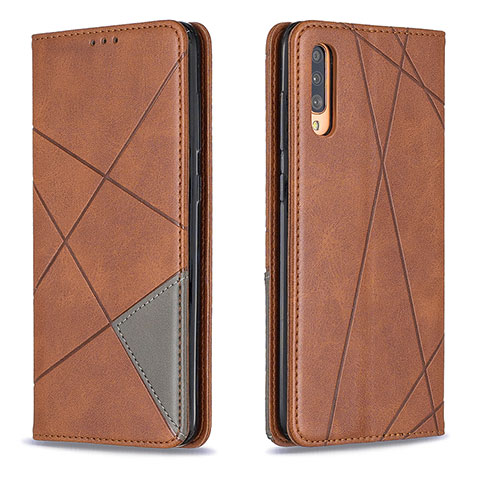 Funda de Cuero Cartera con Soporte Carcasa B07F para Samsung Galaxy A70 Marron