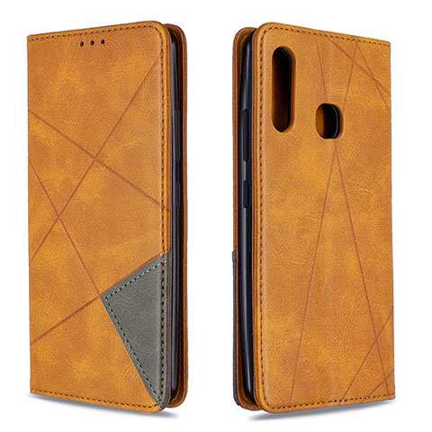 Funda de Cuero Cartera con Soporte Carcasa B07F para Samsung Galaxy A70E Marron Claro