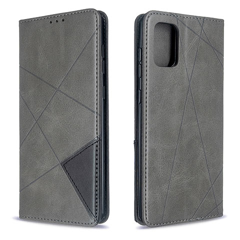 Funda de Cuero Cartera con Soporte Carcasa B07F para Samsung Galaxy A71 4G A715 Gris