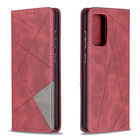 Funda de Cuero Cartera con Soporte Carcasa B07F para Samsung Galaxy A72 4G Rojo