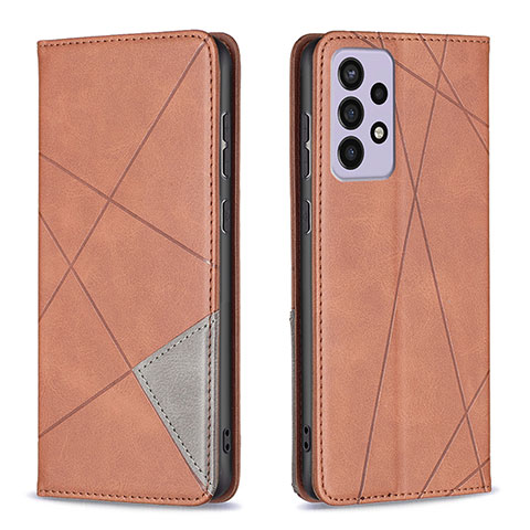 Funda de Cuero Cartera con Soporte Carcasa B07F para Samsung Galaxy A73 5G Marron