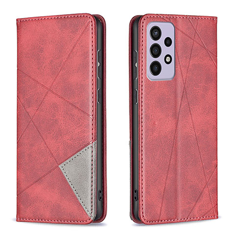 Funda de Cuero Cartera con Soporte Carcasa B07F para Samsung Galaxy A73 5G Rojo