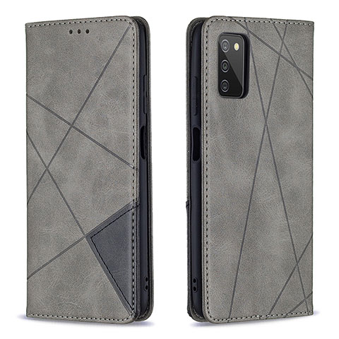 Funda de Cuero Cartera con Soporte Carcasa B07F para Samsung Galaxy F02S SM-E025F Gris