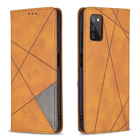 Funda de Cuero Cartera con Soporte Carcasa B07F para Samsung Galaxy F02S SM-E025F Marron Claro