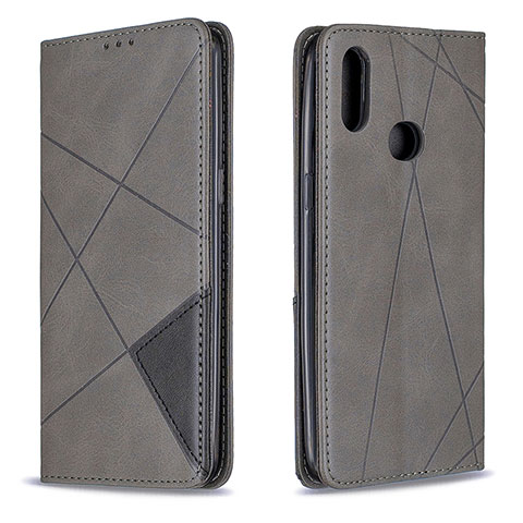 Funda de Cuero Cartera con Soporte Carcasa B07F para Samsung Galaxy M01s Gris