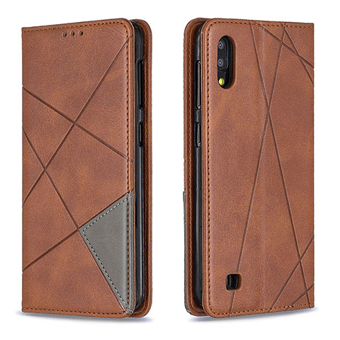 Funda de Cuero Cartera con Soporte Carcasa B07F para Samsung Galaxy M10 Marron