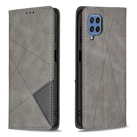 Funda de Cuero Cartera con Soporte Carcasa B07F para Samsung Galaxy M32 4G Gris