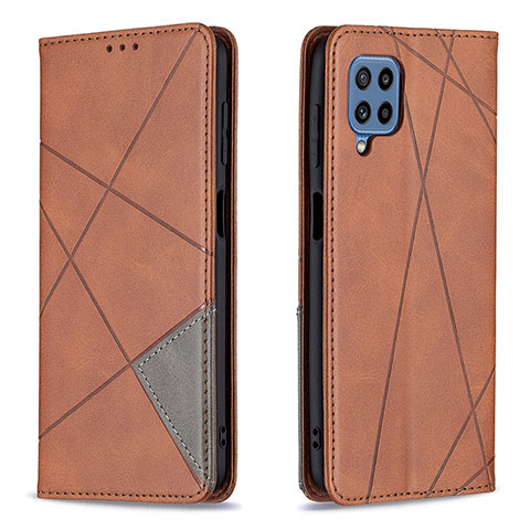 Funda de Cuero Cartera con Soporte Carcasa B07F para Samsung Galaxy M32 4G Marron