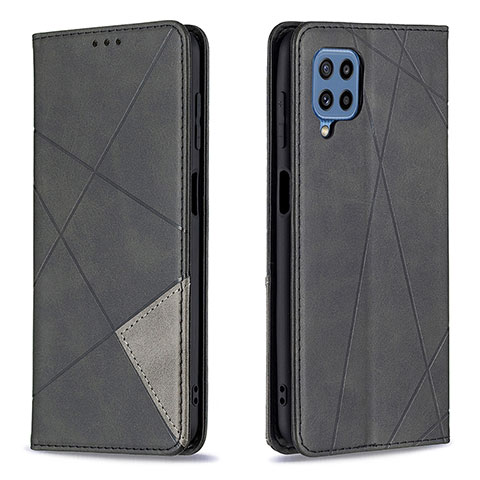 Funda de Cuero Cartera con Soporte Carcasa B07F para Samsung Galaxy M32 4G Negro