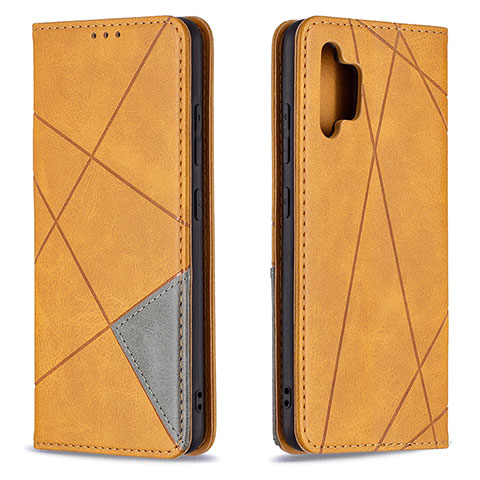 Funda de Cuero Cartera con Soporte Carcasa B07F para Samsung Galaxy M32 5G Marron Claro