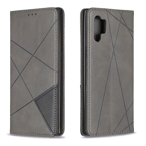 Funda de Cuero Cartera con Soporte Carcasa B07F para Samsung Galaxy Note 10 Plus 5G Gris