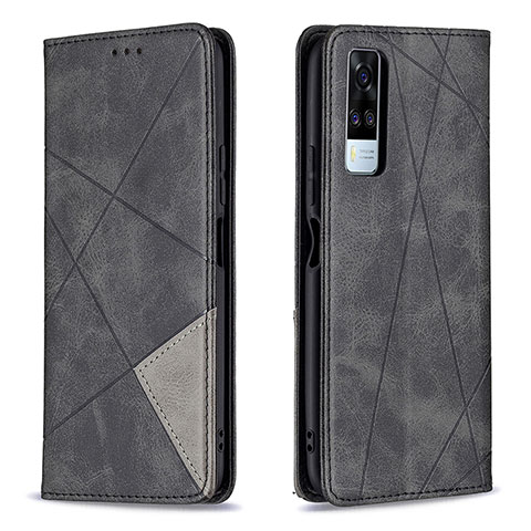 Funda de Cuero Cartera con Soporte Carcasa B07F para Vivo Y51A Negro