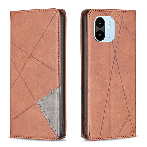 Funda de Cuero Cartera con Soporte Carcasa B07F para Xiaomi Poco C50 Marron