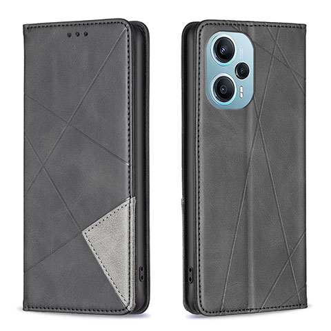 Funda de Cuero Cartera con Soporte Carcasa B07F para Xiaomi Poco F5 5G Negro