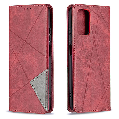 Funda de Cuero Cartera con Soporte Carcasa B07F para Xiaomi Poco M5S Rojo