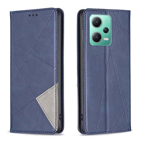 Funda de Cuero Cartera con Soporte Carcasa B07F para Xiaomi Poco X5 5G Azul