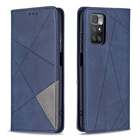 Funda de Cuero Cartera con Soporte Carcasa B07F para Xiaomi Redmi 10 (2022) Azul