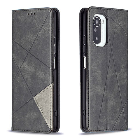 Funda de Cuero Cartera con Soporte Carcasa B07F para Xiaomi Redmi K40 5G Negro