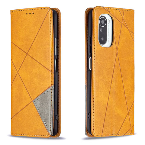 Funda de Cuero Cartera con Soporte Carcasa B07F para Xiaomi Redmi K40 Pro 5G Gris