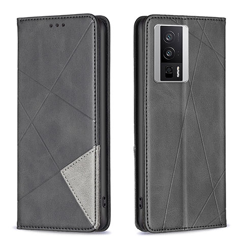 Funda de Cuero Cartera con Soporte Carcasa B07F para Xiaomi Redmi K60 Pro 5G Negro