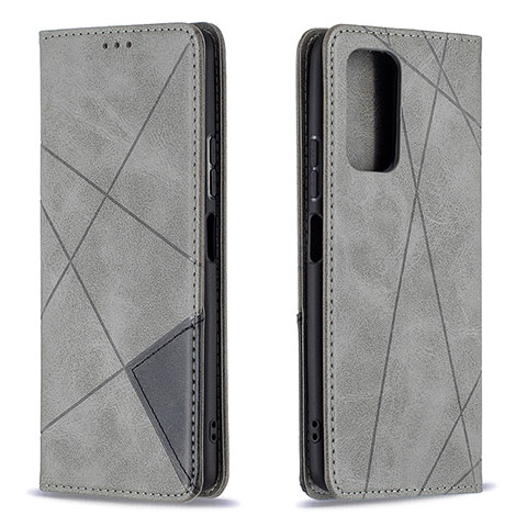 Funda de Cuero Cartera con Soporte Carcasa B07F para Xiaomi Redmi Note 10 Pro 4G Gris