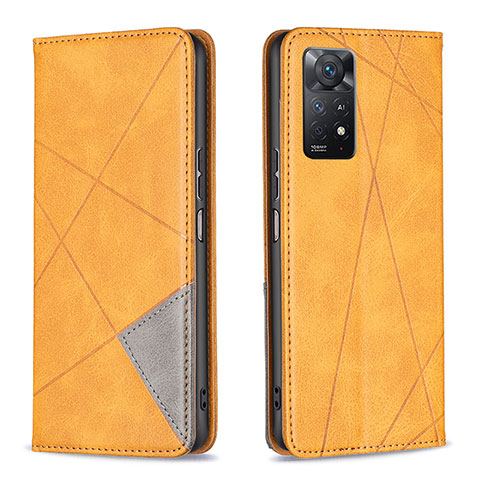 Funda de Cuero Cartera con Soporte Carcasa B07F para Xiaomi Redmi Note 11 Pro 4G Marron Claro