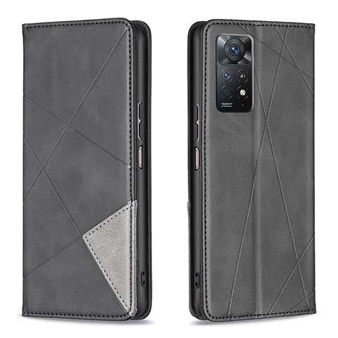 Funda de Cuero Cartera con Soporte Carcasa B07F para Xiaomi Redmi Note 11 Pro 5G Negro