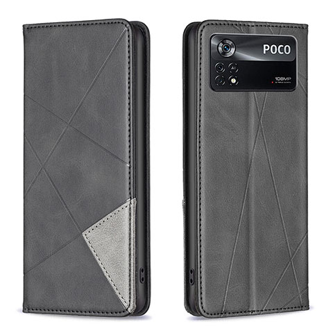 Funda de Cuero Cartera con Soporte Carcasa B07F para Xiaomi Redmi Note 11E Pro 5G Negro