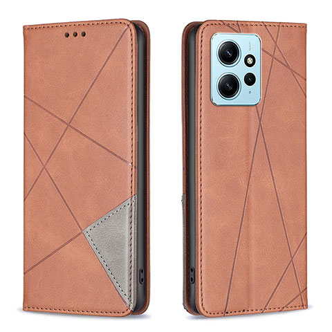 Funda de Cuero Cartera con Soporte Carcasa B07F para Xiaomi Redmi Note 12 4G Marron