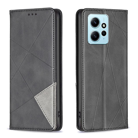 Funda de Cuero Cartera con Soporte Carcasa B07F para Xiaomi Redmi Note 12 4G Negro