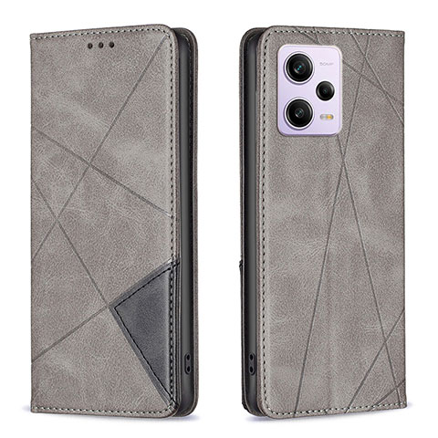 Funda de Cuero Cartera con Soporte Carcasa B07F para Xiaomi Redmi Note 12 Explorer Gris