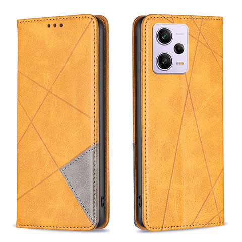 Funda de Cuero Cartera con Soporte Carcasa B07F para Xiaomi Redmi Note 12 Explorer Marron Claro