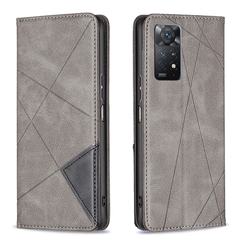 Funda de Cuero Cartera con Soporte Carcasa B07F para Xiaomi Redmi Note 12 Pro 4G Gris