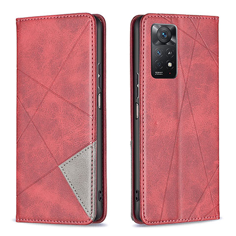 Funda de Cuero Cartera con Soporte Carcasa B07F para Xiaomi Redmi Note 12 Pro 4G Rojo