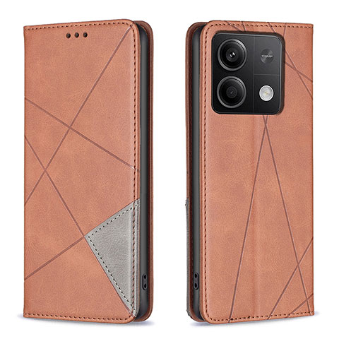 Funda de Cuero Cartera con Soporte Carcasa B07F para Xiaomi Redmi Note 13 5G Marron