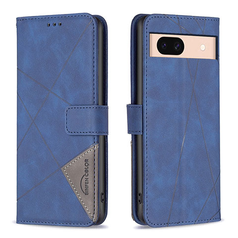 Funda de Cuero Cartera con Soporte Carcasa B08F para Google Pixel 8a 5G Azul