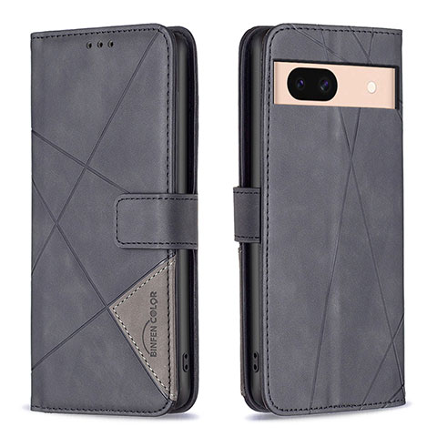 Funda de Cuero Cartera con Soporte Carcasa B08F para Google Pixel 8a 5G Negro